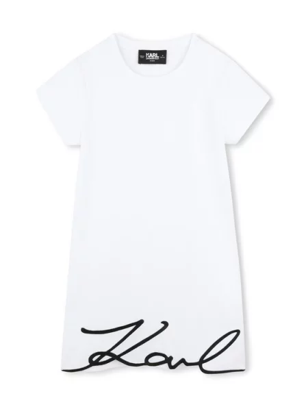 Každodenní šaty Karl Lagerfeld Kids bílé