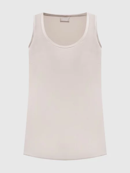 Топ із шовку Brunello Cucinelli бежевий