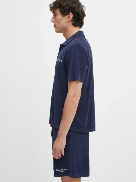 Sporty & Rich polo de Eden Script Terry bleumarin uni
