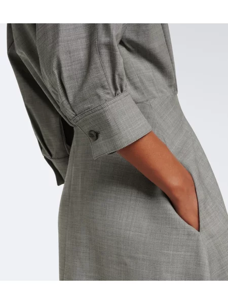 Rochie midi Altuzarra de lână gri