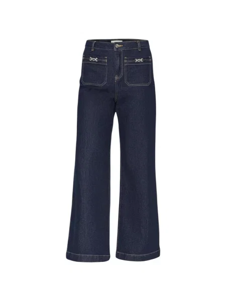 Morgan Traperice Tamnoplava Wide Leg plava