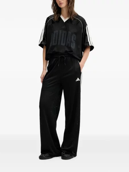 Tricou Adidas cu imagine plasă cu dungi negru