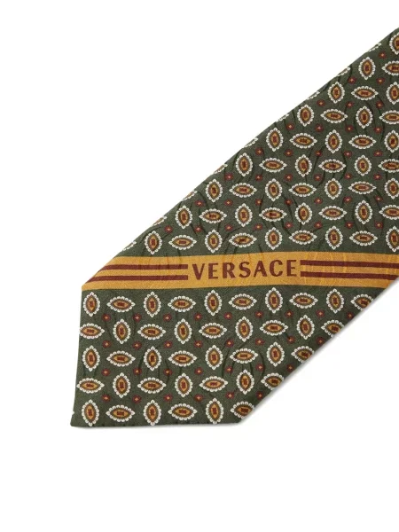 Cravată Versace de mătase cu imagine verde
