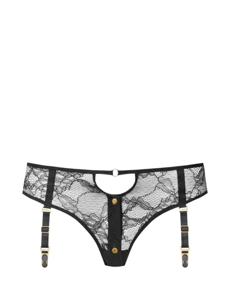 Chiloți briefs Scandale cu model floral din dantelă negru