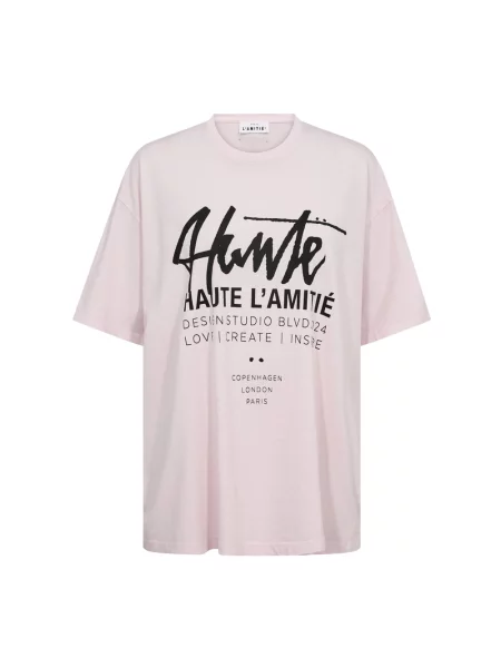 Koszulka Haute L'amitié z logo różowa