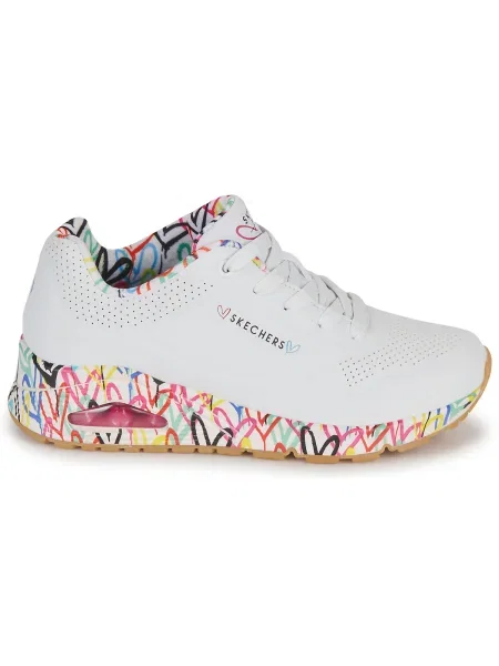 Dámske topánky SKECHERS Uno Loving Love white/multi biela