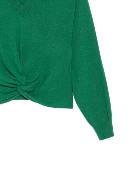 Pulover Nude cu decolteu în V verde