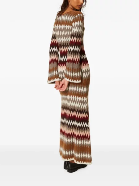 Lung rochie Twinset tricotate maro