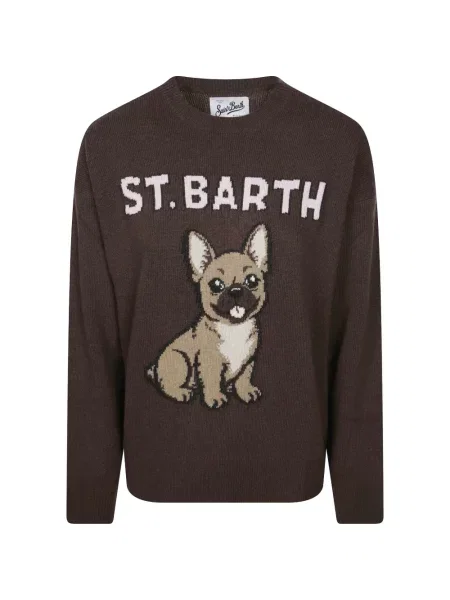 Sweter Mc2 Saint Barth brązowy