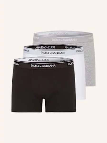 Dolce & Gabbana Bokserki 3 Szt. schwarz białe