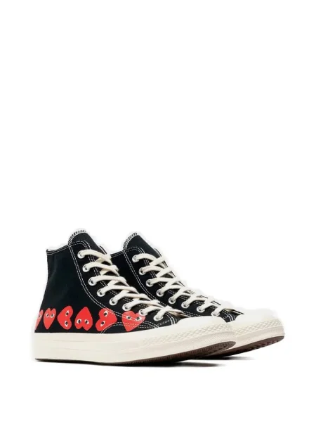 Маратонки Comme Des Garçons Homme със сърца черно