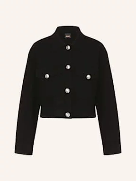 Dzianinowa kurtka Boss czarna