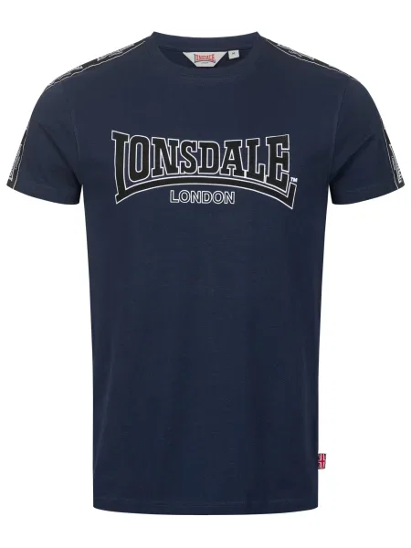 LONSDALE Tricou Vementry albastru închis / negru alb