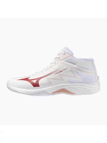 Кросівки волейбольні Mizuno Lightning Select Mid white/rose elegance/lava falls білі