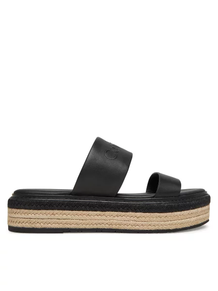 Espadrile Calvin Klein Flatform Wedge Slide He črna
