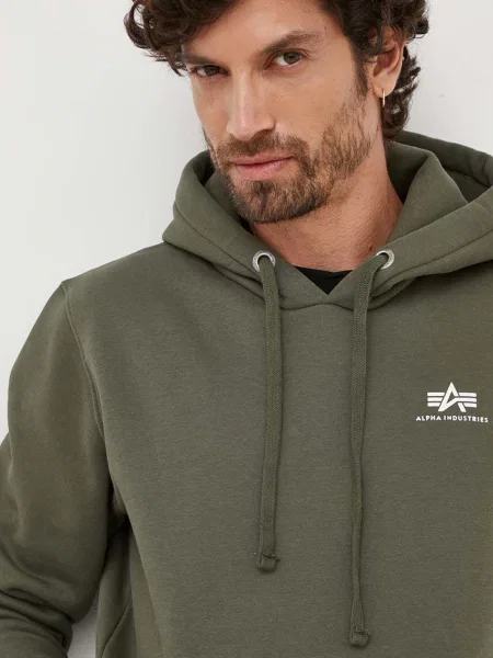 ALPHA INDUSTRIES Tréning póló olíva / piros / fehér zöld