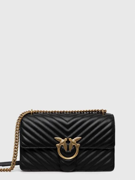 Pinko torebka skórzana czarny