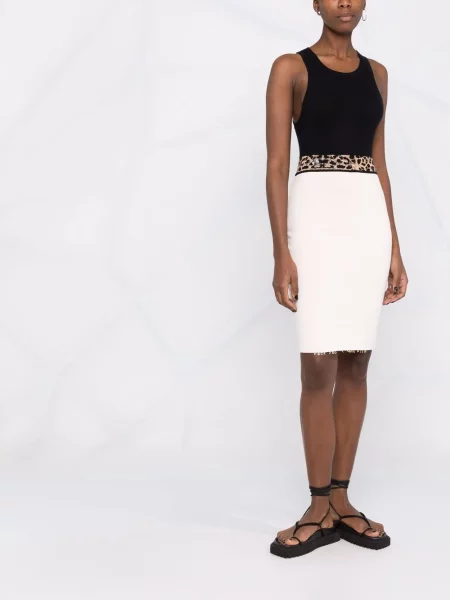 Fustă Philipp Plein cu imagine cu model leopard
