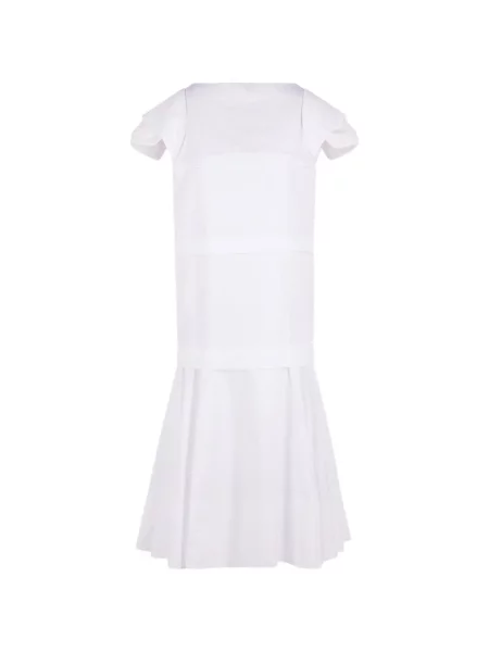 Sukienka koszulowa Niccolò Pasqualetti garniturowa biała