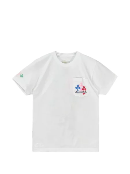 Tricou Chrome Hearts cu motiv cu inimi alb