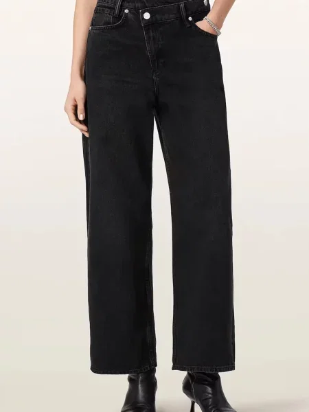 AllSaints blugi pentru femei AKI CROSSOVER JEAN negru