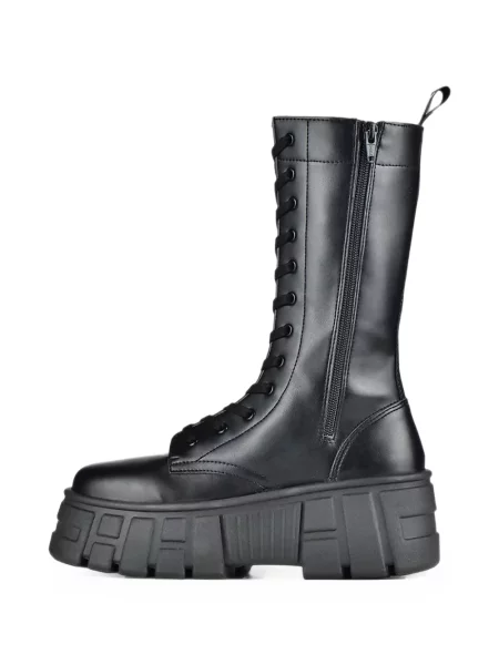 Botine Altercore cu șireturi cu platformă din dantelă negru