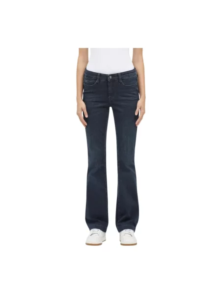 Jeansy dzwony Mac niebieskie