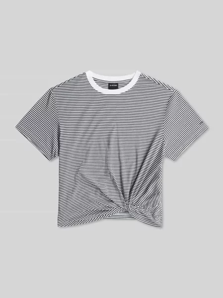 T-shirt o kroju relaxed fit z czystej bawełny z wiązanym dołem G-star Raw