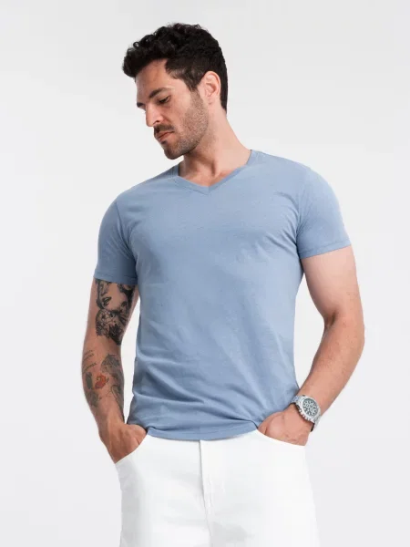 Tricou Ombre clasic albastru