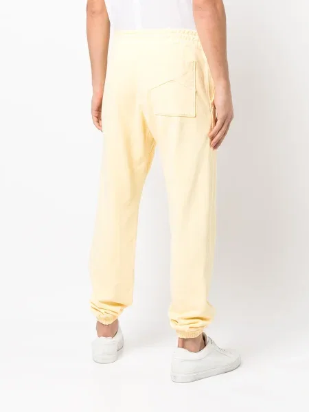Pantaloni Rhude cu broderie alergare galben