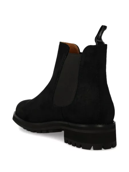 Botine Polo Ralph Lauren din piele cu autograf gri