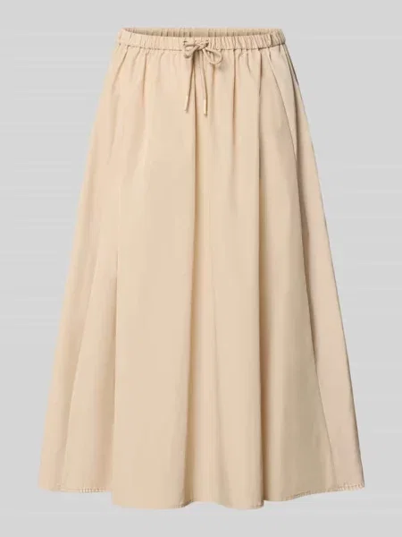 Spódnica midi z wpuszczanymi i trokiem Stefanel