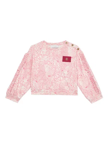 Sweter dziecięcy Roberto Cavalli różowy