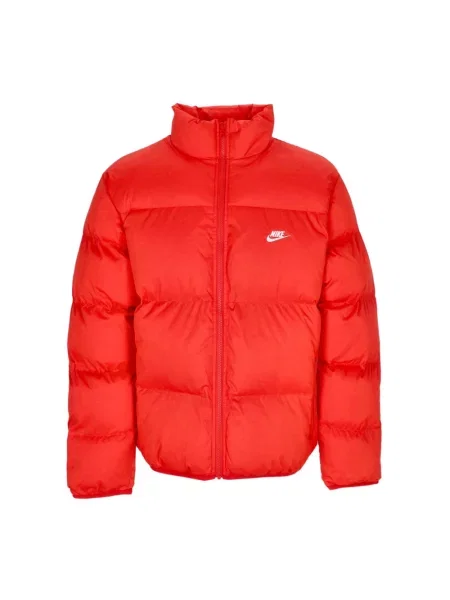 Kurtka puchowa Nike z wysokim kołnierzem biała