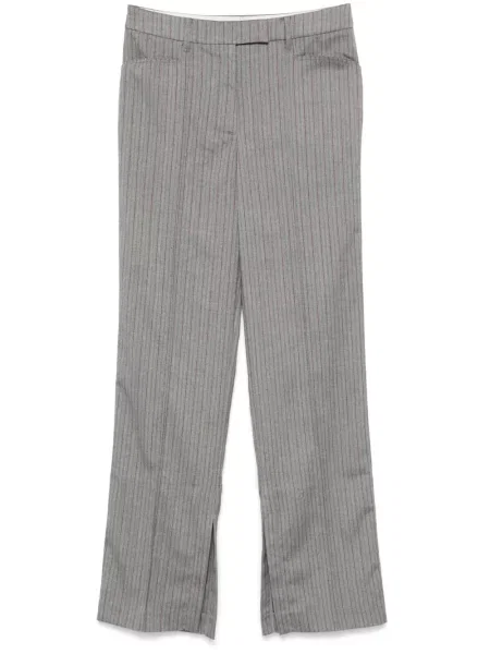 Pantaloni Remain cu model herringbone gri