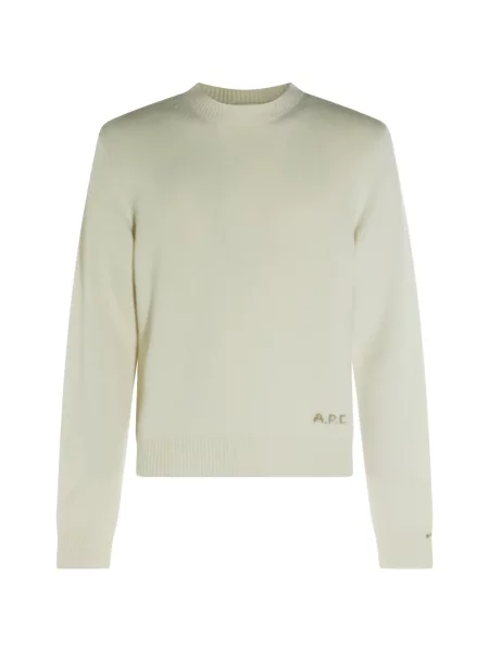 Hanorac A.p.c. de lână cu autograf alb