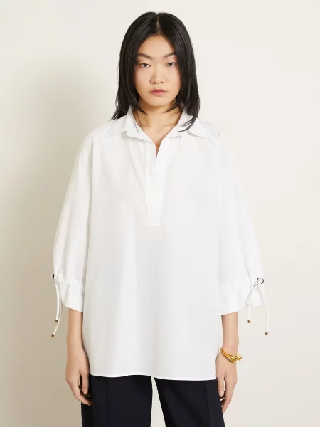 Max Mara Oversized Halenka Adorni S Rukávem bílá