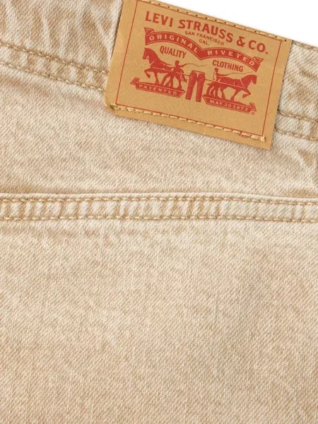 Levi's дънки wide leg за деца BAGGY WIDE LEG W/ YOKE бежово