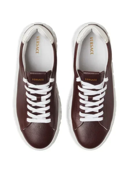 Sneakerși Versace din piele maro