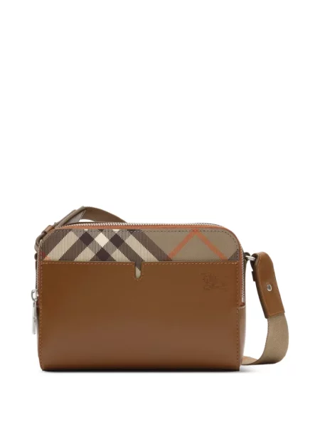 Kockás crossbody táska Burberry barna