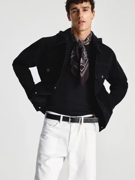 Ремень Reserved с пряжкой с ремешками черный