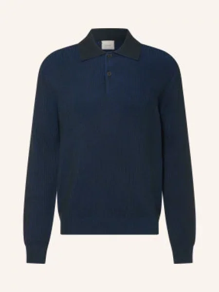 Calvin Klein Pletená Polokošile / tmavě modrá černá