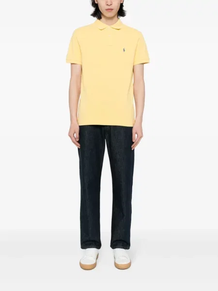 Поло тениска Polo Ralph Lauren бродирана жълто