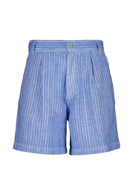 Pantaloni scurți 120% Lino cu dungi albastru