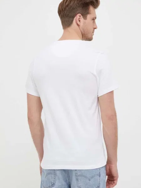 Barbour tricou din neted alb
