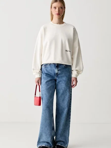 Karl Lagerfeld Jeans oversize mikina dámska béžová