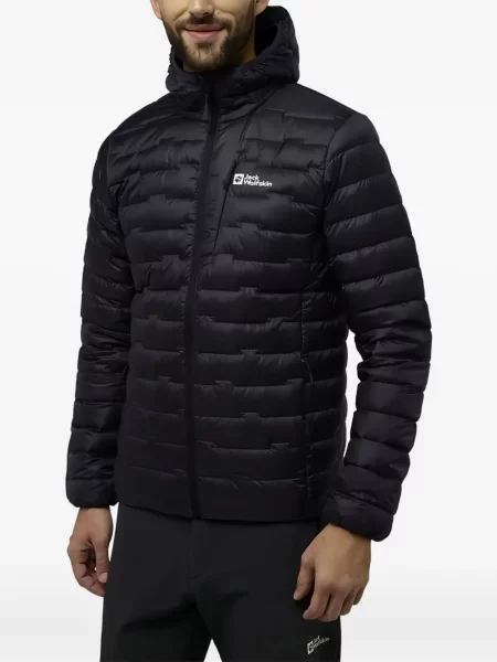 Geacă Jack Wolfskin cu glugă negru