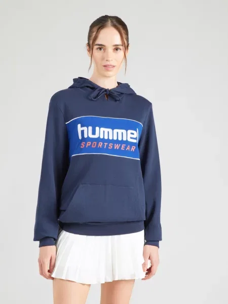 Hummel Športová mikina LGC Julian modrá / námornícka modrá / oranžová biela