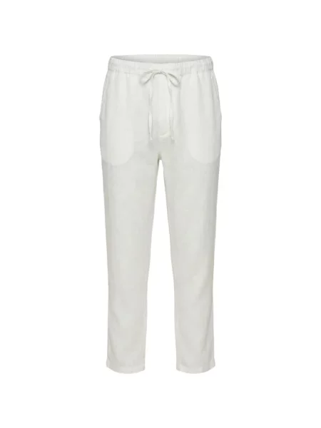 Pantaloni 120% Lino de in cu cordon alb