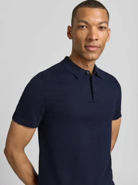 Koszulka polo o kroju regular fit z czystej bawełny model BERG' Selected Homme niebieska